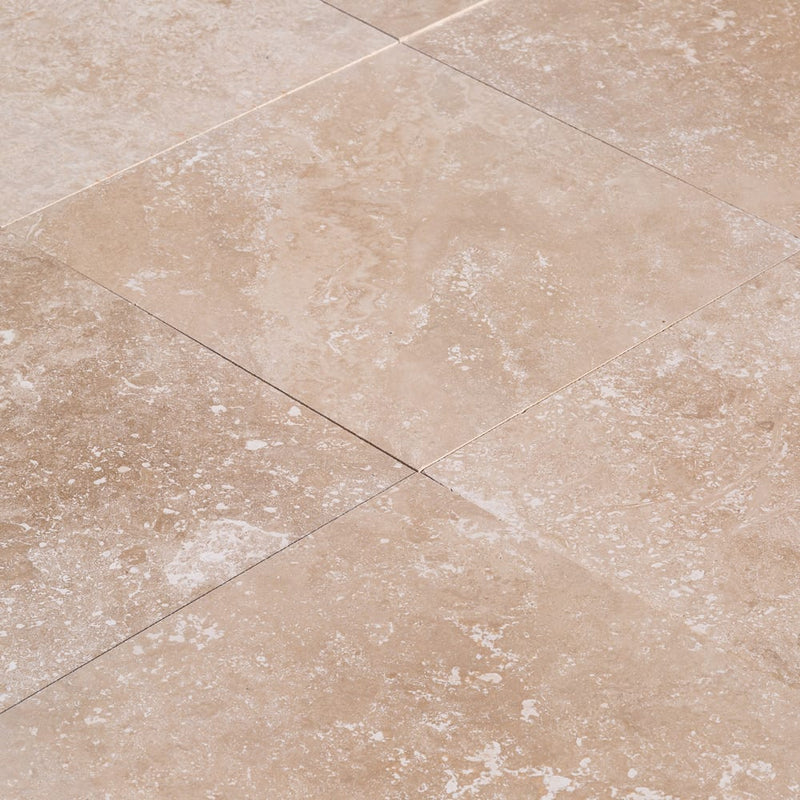 Classic Beige Travertine Honed Floor and Wall Tile SKU-CBT18x18HF close view