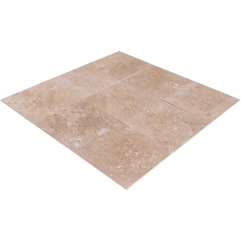 Classic Beige Travertine Honed Floor and Wall Tile SKU-CBT24x24HF angle view