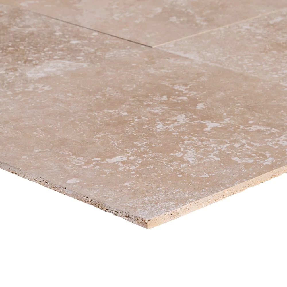 Classic Beige Travertine Honed Floor and Wall Tile SKU-CBT12x12HF corner view