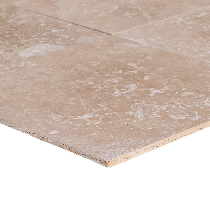Classic Beige Travertine Honed Floor and Wall Tile SKU-CBT12x12HF corner view