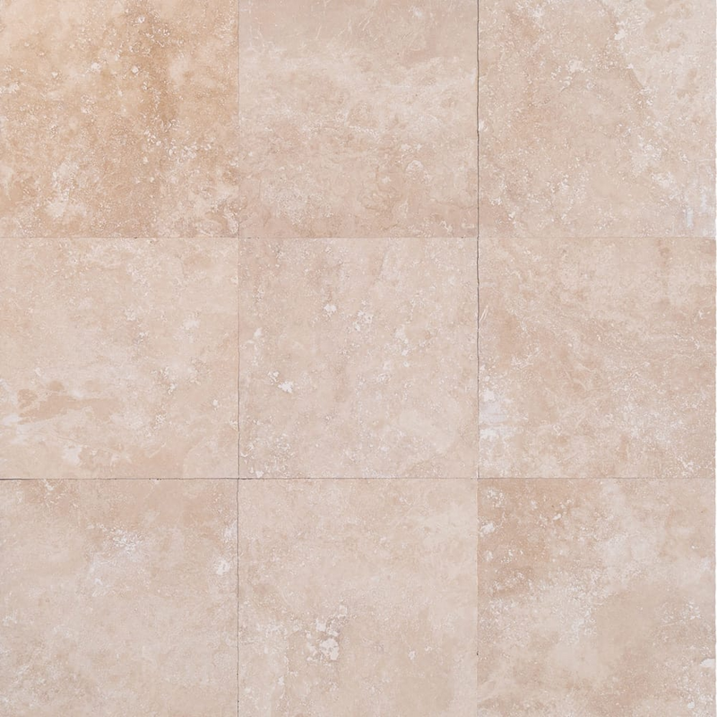 Classic Light Travertine Honed Floor and Wall Tile SKU-CLT08x08HF top multi view
