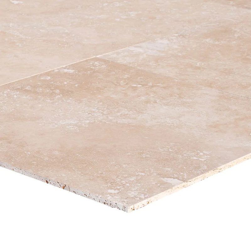 Classic Light Travertine Honed Floor and Wall Tile SKU: CLT08x08HF corner view