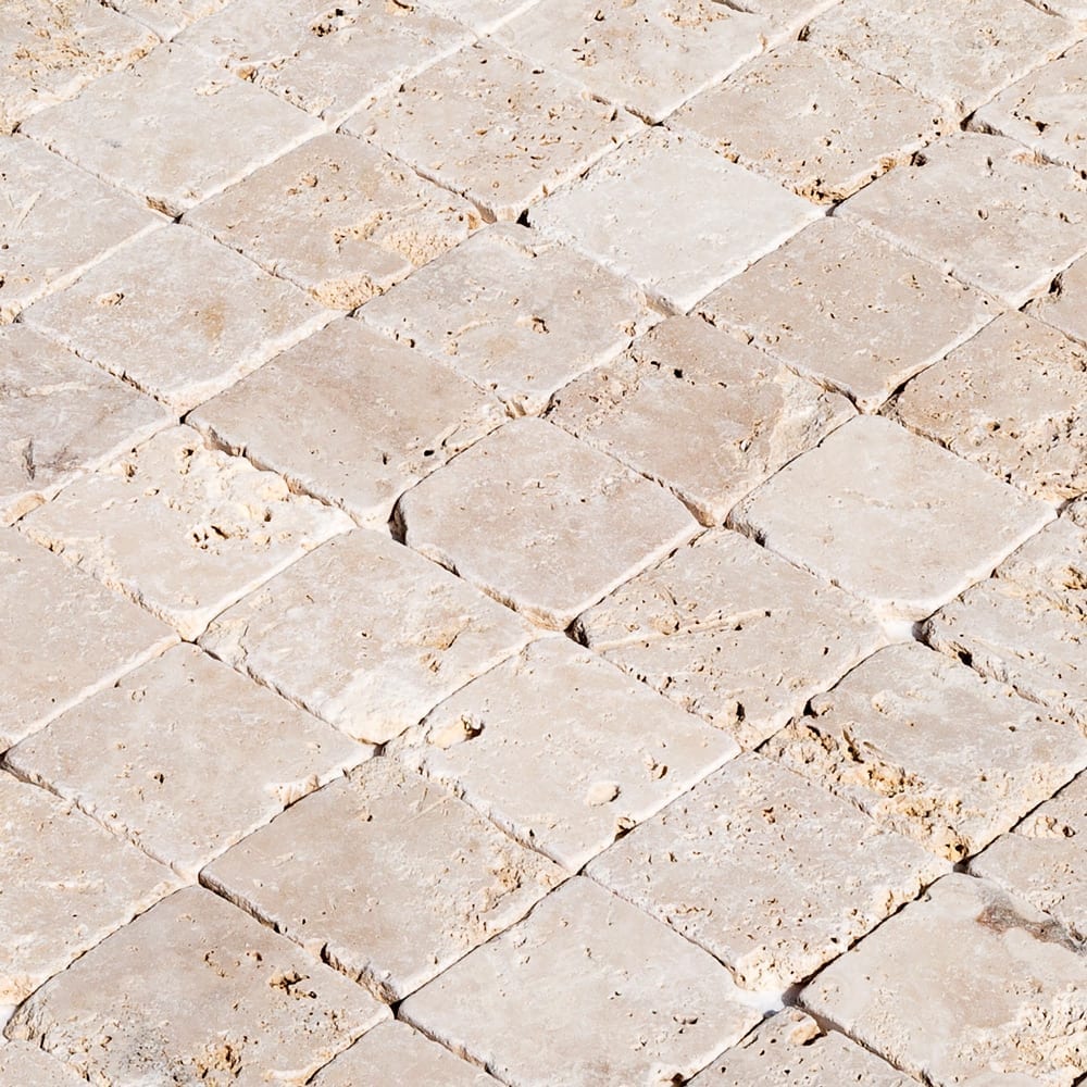 Rustic Beige Travertine Tumbled Floor and Wall Tile