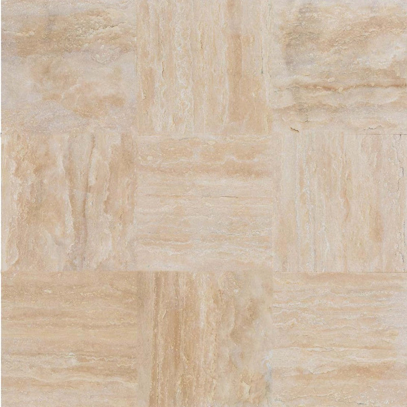 denizli beige rustic vein cut travertine tile size 12"x12" (30.5cmx30.5cm) surface polished filled edge straight SKU-20020068 product shot