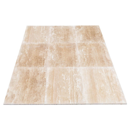 denizli beige rustic vein cut travertine tile size 16"x24" (40.6cmx61cm) surface polished filled edge straight SKU-20020066 product shot