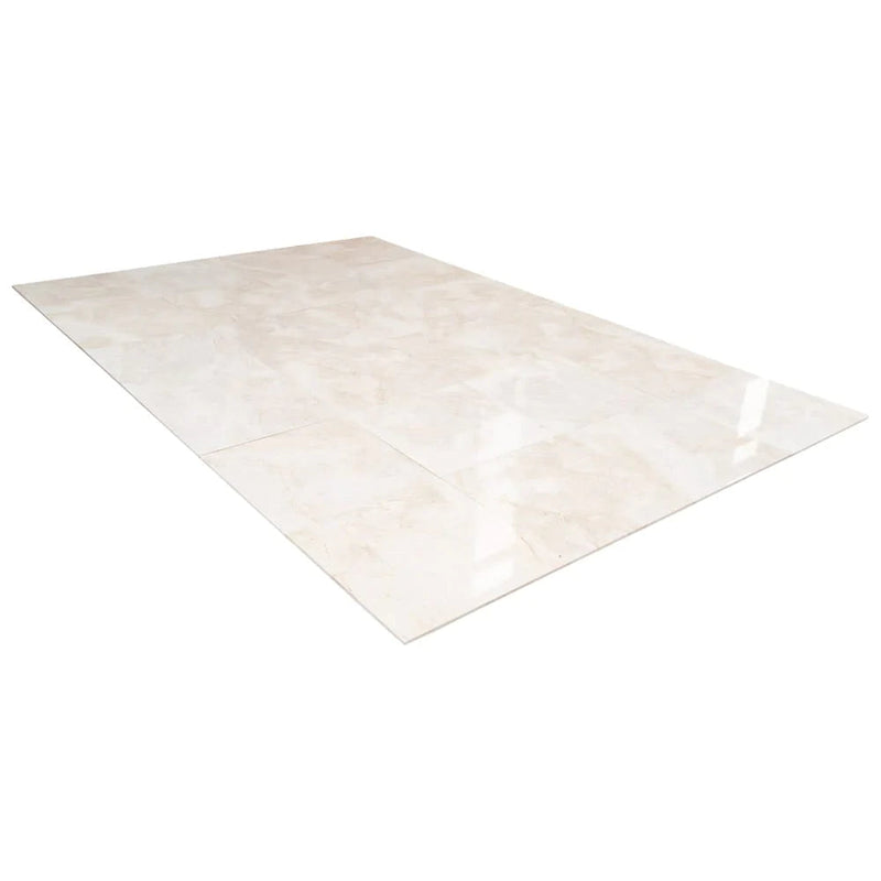 French Vanilla Cream Harmony Marble Floor and Wall Tile SKU-MTFVCH18x18P angle view