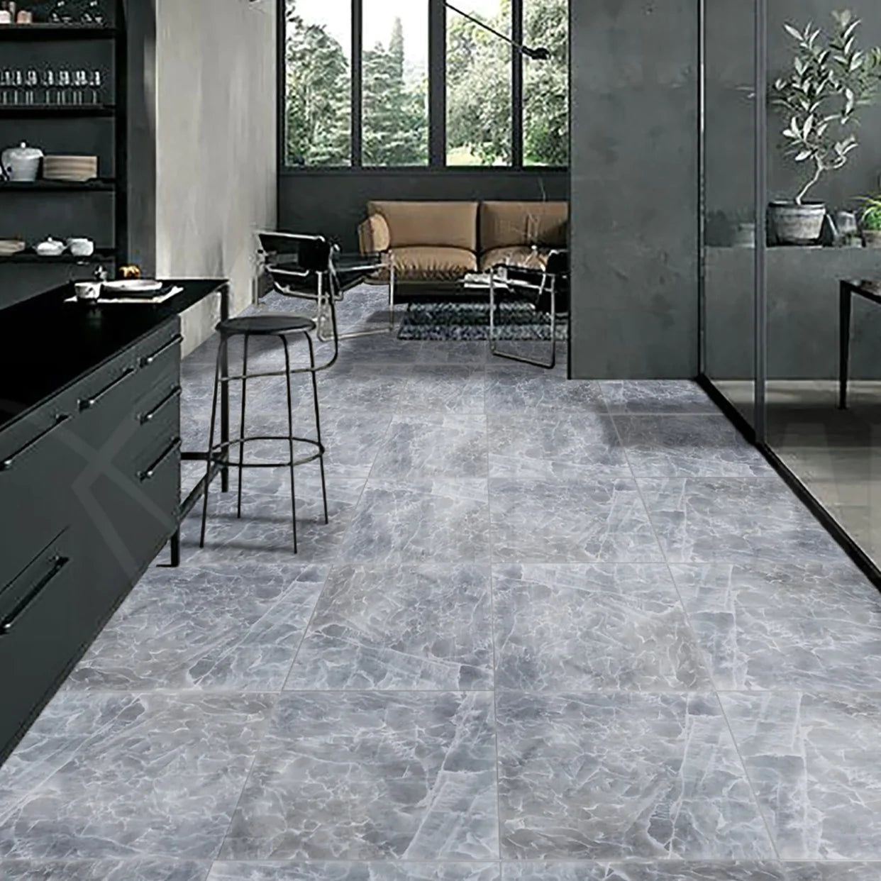 Ice Gray Marble Polished Floor and Wall Tile