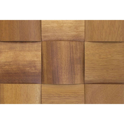 Iroko Square Pattern Design Wood Mosaic Tiles