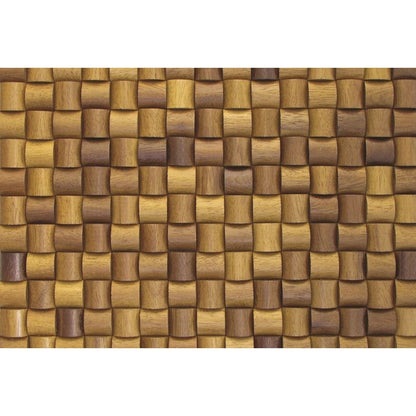 Iroko Square Pattern Design Wood Mosaic Tiles