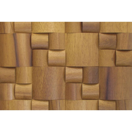 Iroko Square Pattern Design Wood Mosaic Tiles