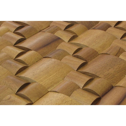 Iroko Square Pattern Design Wood Mosaic Tiles