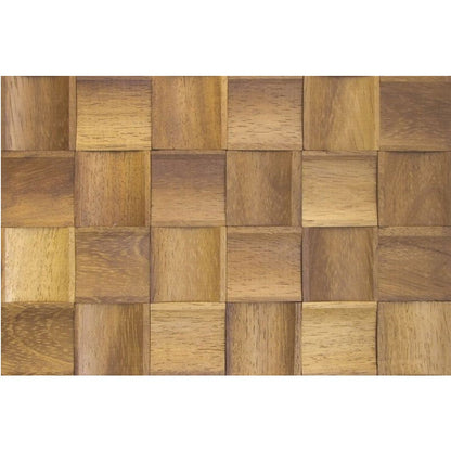 Iroko Square Pattern Design Wood Mosaic Tiles