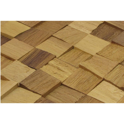 Iroko Pattern Design Wood Mosaic Tiles