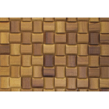 Iroko Pattern Design Wood Mosaic Tiles