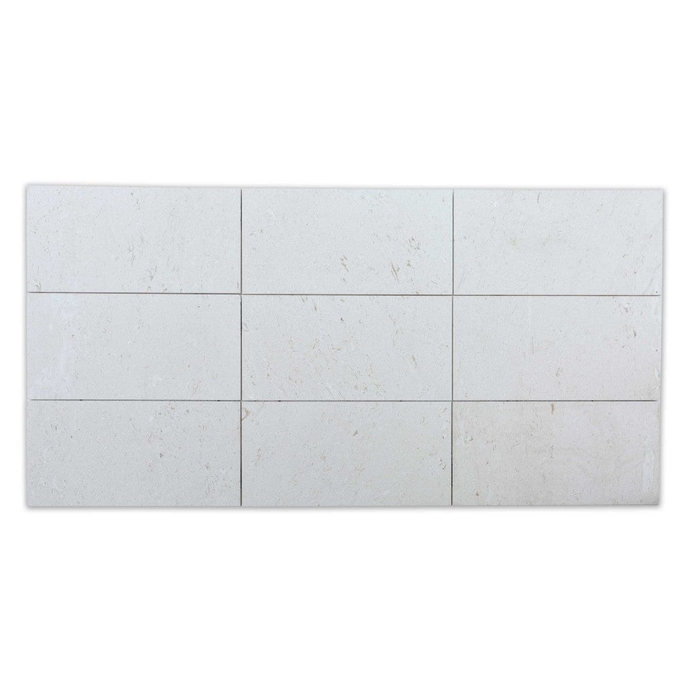 jerusalem bone limestone tile size 12"x24" surface honed SKU-10082943 product shot top view