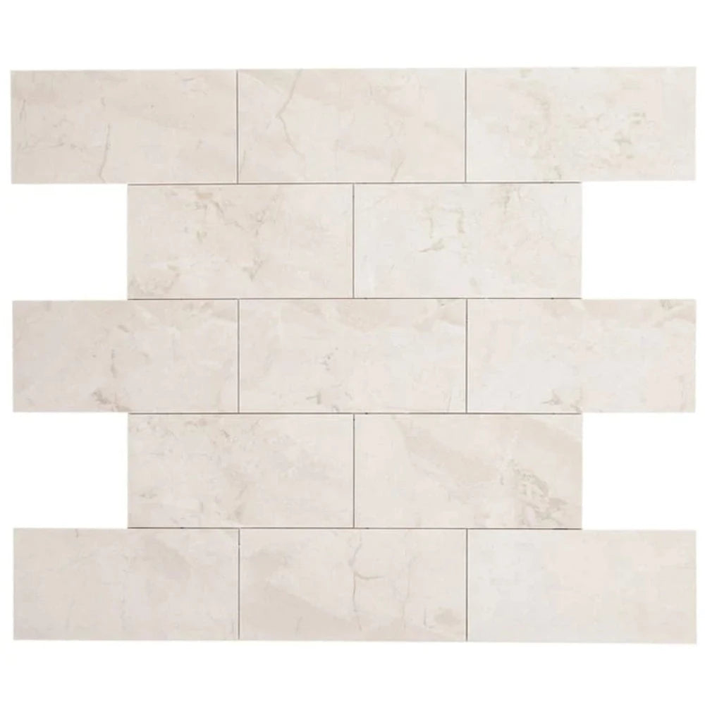 Light Pearl Beige Marble Floor and Wall Tile Polished 12"x24"