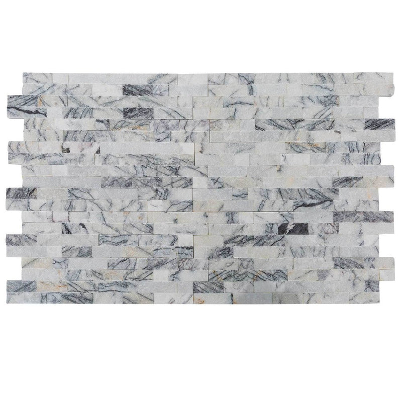 lilac marble stacked stone ledger panel size 6"x24" surface split face SKU-20012459 product shot multiple product view