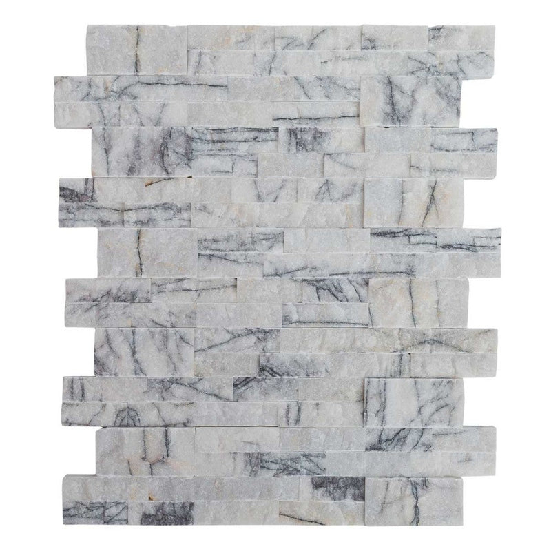 lilac marble stacked stone ledger panel size 6"x24" surface split face SKU-20012460 product shot top view