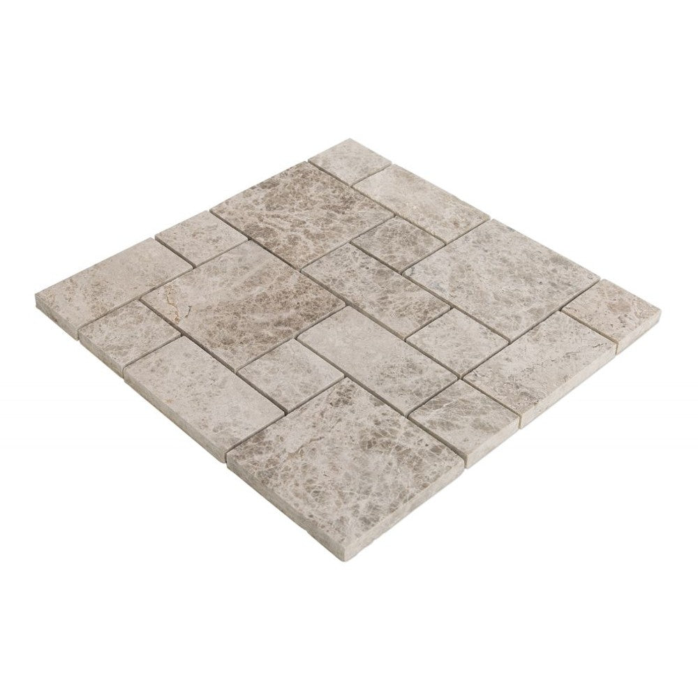 marble mosaic light emperador mini pattern SKU-20012344 angle view