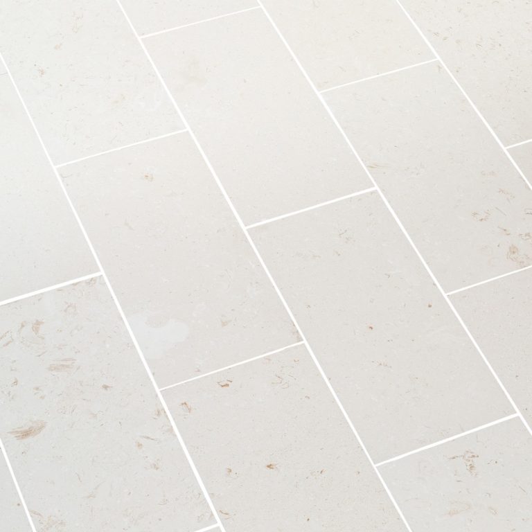 myra white limestone tile top view product shot