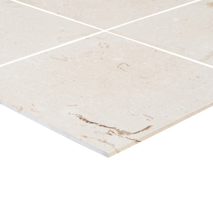 myra white limestone tile side view product shot