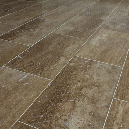 Noce Brown Vein-cut Travertine Floor and Wall Tile 12"x24"