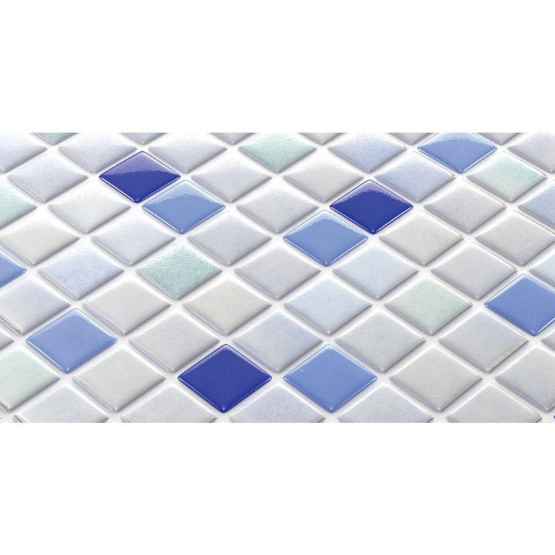 orient solid glass mosaic tile size 12"x12" (30cmx30cm) SKU-935739 white and blue color mix pattern product shot