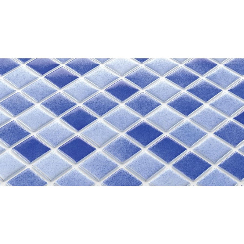 orient solid glass mosaic tile size 12"x12" (30cmx30cm) SKU-935743 blue and light blue color mix pattern product shot