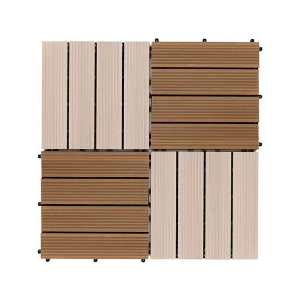 pensa beige mix composite wood decking 12"x12" size SKU 998012 product shot