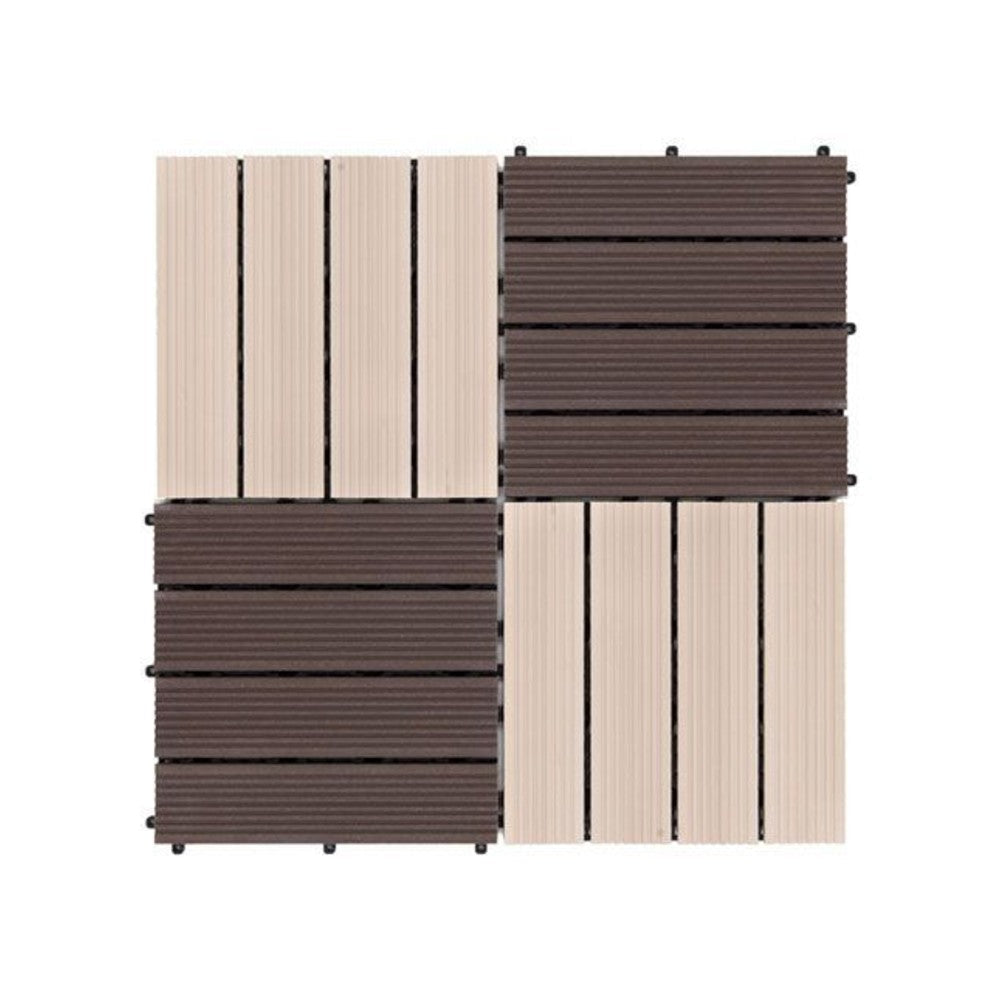 pensa brown beige mix composite wood decking size 12"x12" SKU 998004 product shot top view