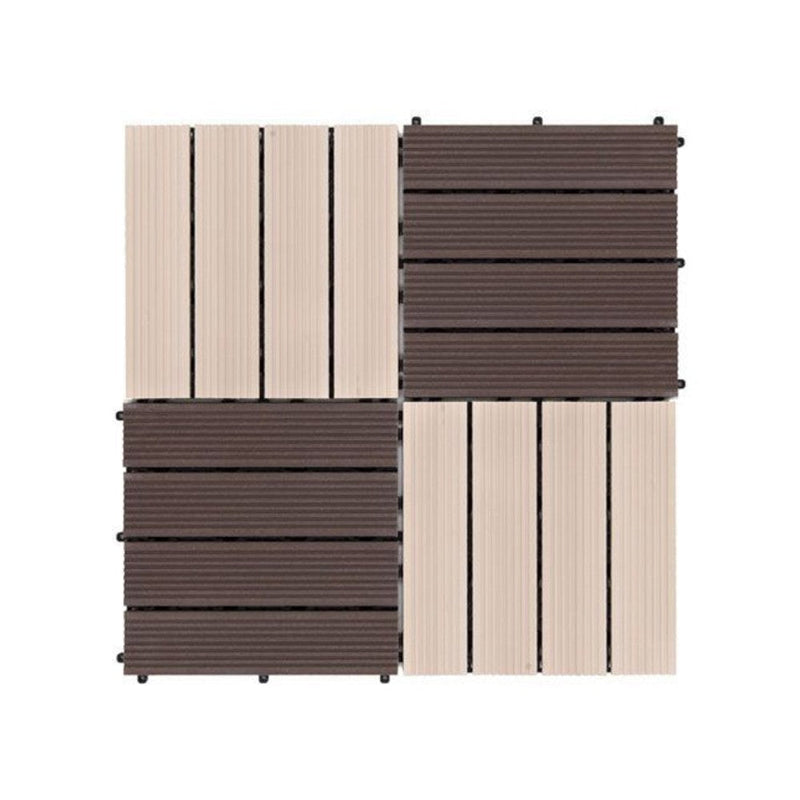 pensa brown beige mix composite wood decking size 12"x12" SKU 998004 product shot top view