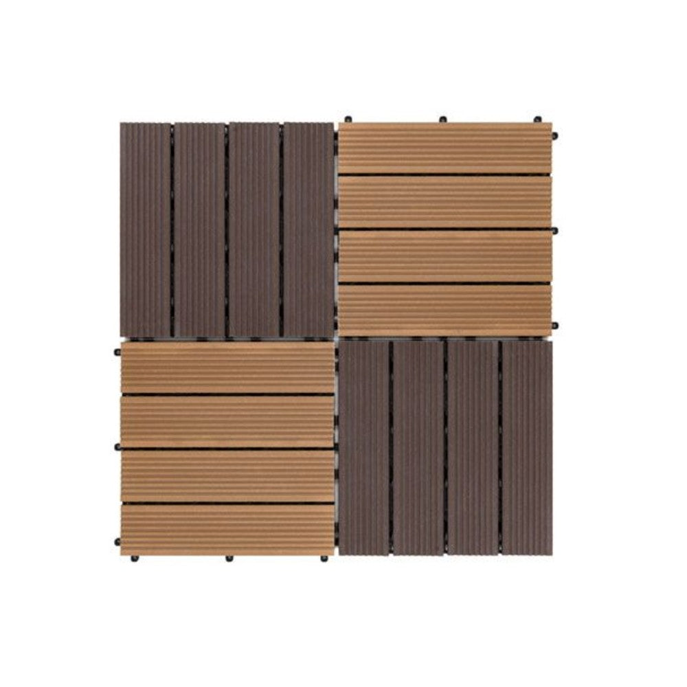 pensa brown mix composite wood decking size 12"x12" SKU 998008 product shot top view