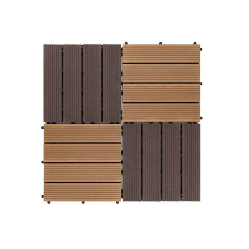 pensa brown mix composite wood decking size 12"x12" SKU 998008 product shot top view