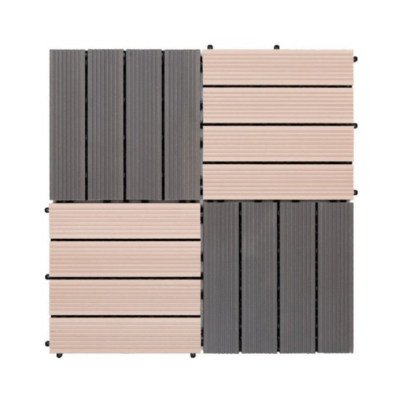 pensa grey mix composite size 12"x12" wood decking SKU 998001 product shot top view