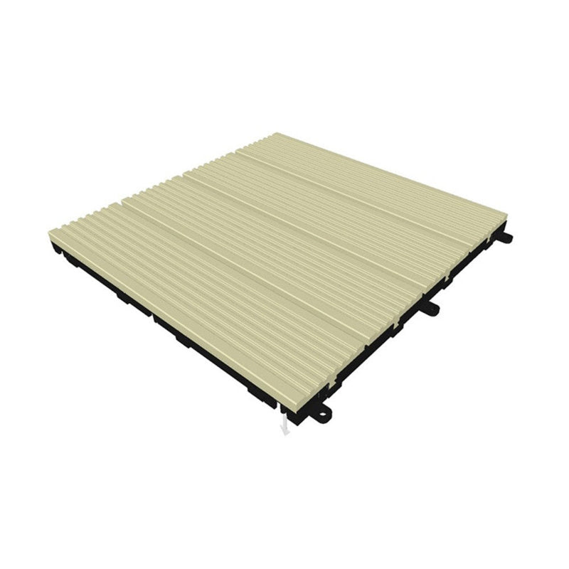 pensa sand beige composite wood tile deck size 12"x12" SKU 998018 product shot angle view