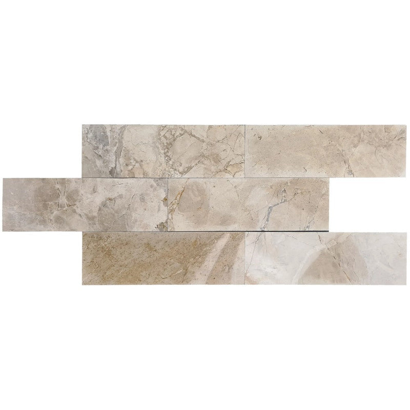 Royal Amber Polished Marble Floor and Wall Tile 4"x12" SKU-HS4x12RAP Top view