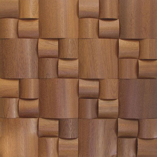 Sapele Square Pattern Design Wood Mosaic Tiles