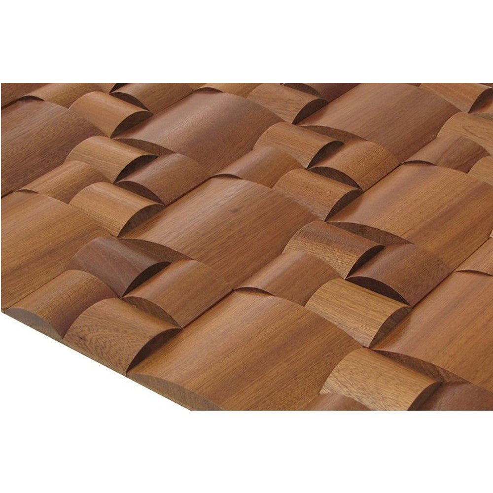 Sapele Square Pattern Design Wood Mosaic Tiles
