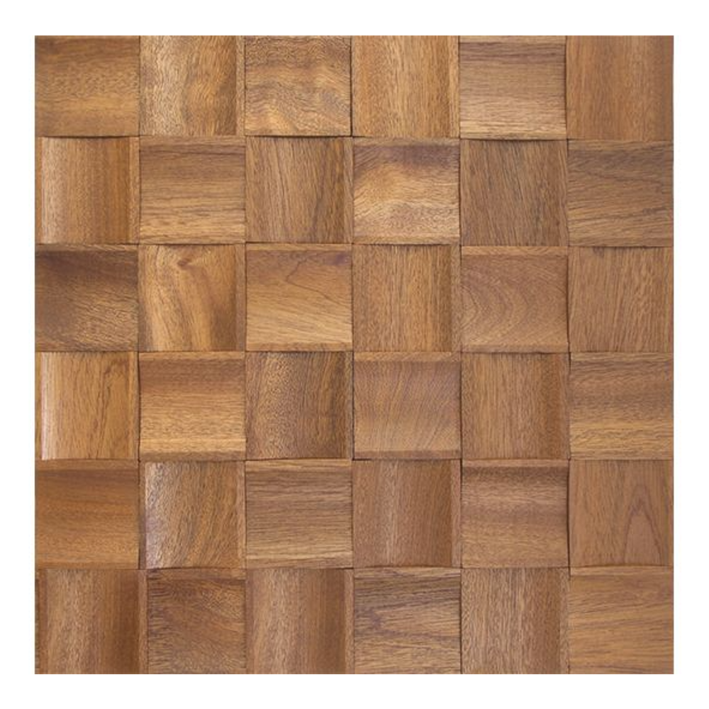Sapele Square Pattern Design Wood Mosaic Tiles