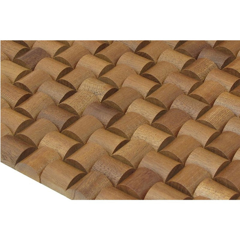 Sapele Square Pattern Design Wood Mosaic Tiles