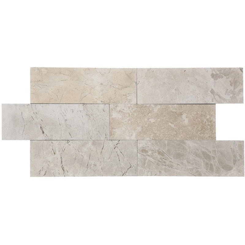 Silky Gray Polished Marble Floor and Wall Tile 4"x12" SKU-HS4x12SGP Top view