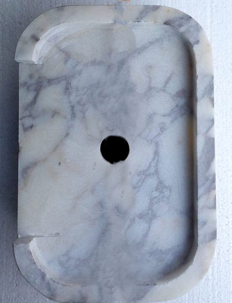 Rectangular stone sink bottom view