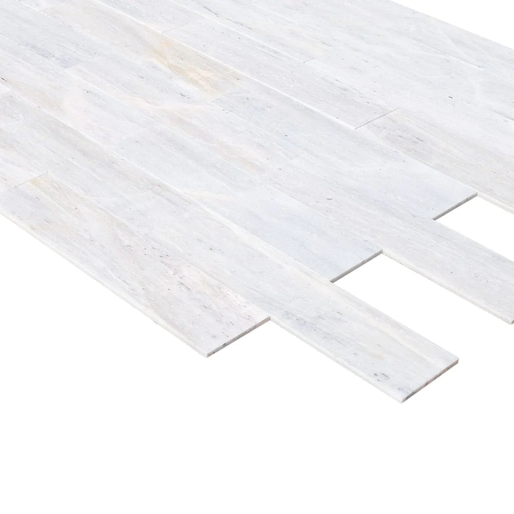 Solto White Marble Tile Honed Floor and Wall Tile 6"x24"