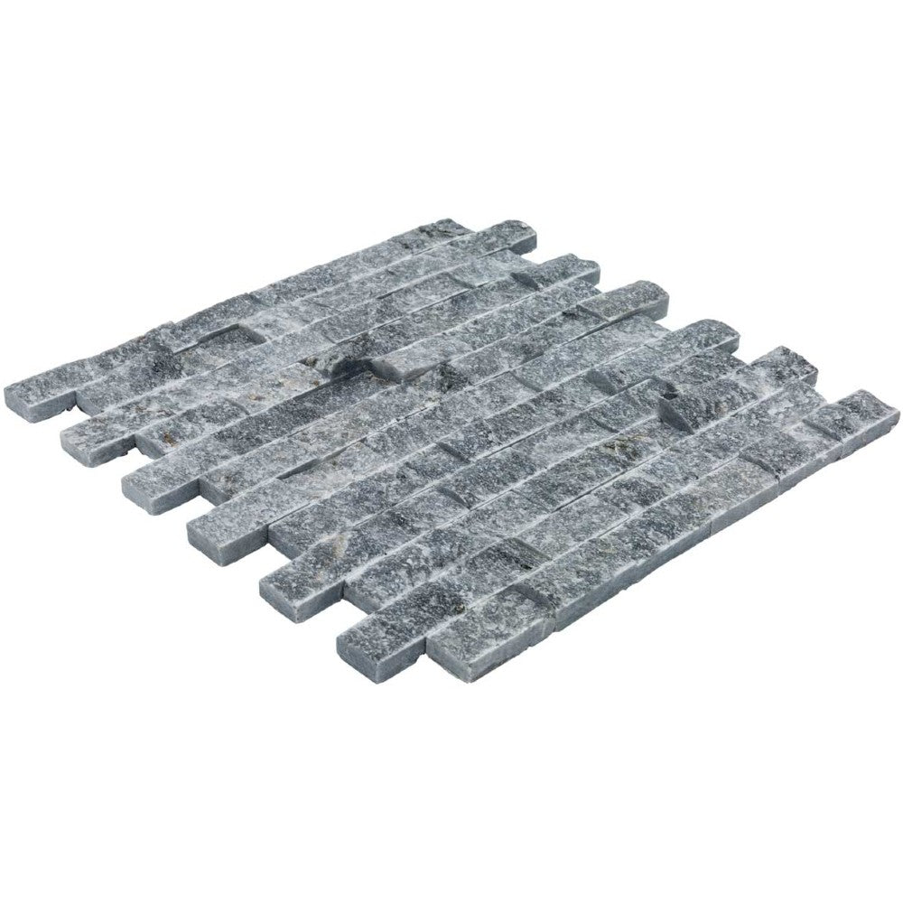 space-gray-split-face-marble-mosaics-1x2-SKU-20012458 angle view