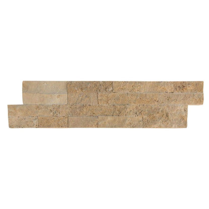 volcano travertine split face stone siding mosaic tile mesh size 6x24-SKU-20012454 mesh view