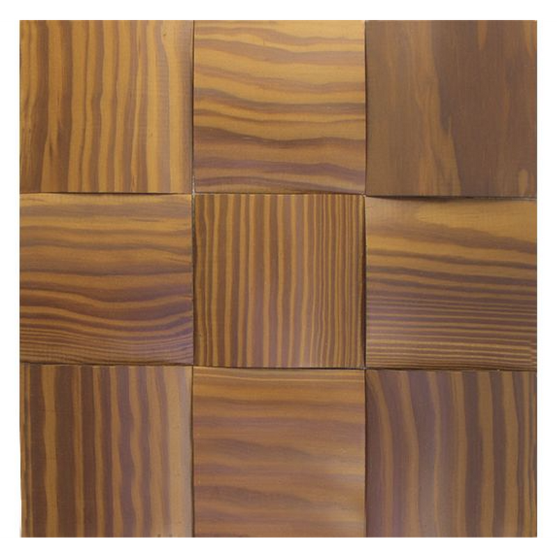 Thermowood US Pine Square Pattern Design Wood Mosaic Tiles