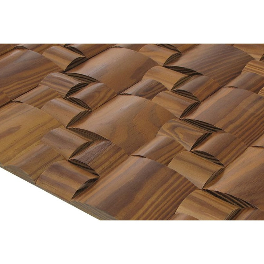 Thermowood US Pine Square Pattern Design Wood Mosaic Tiles