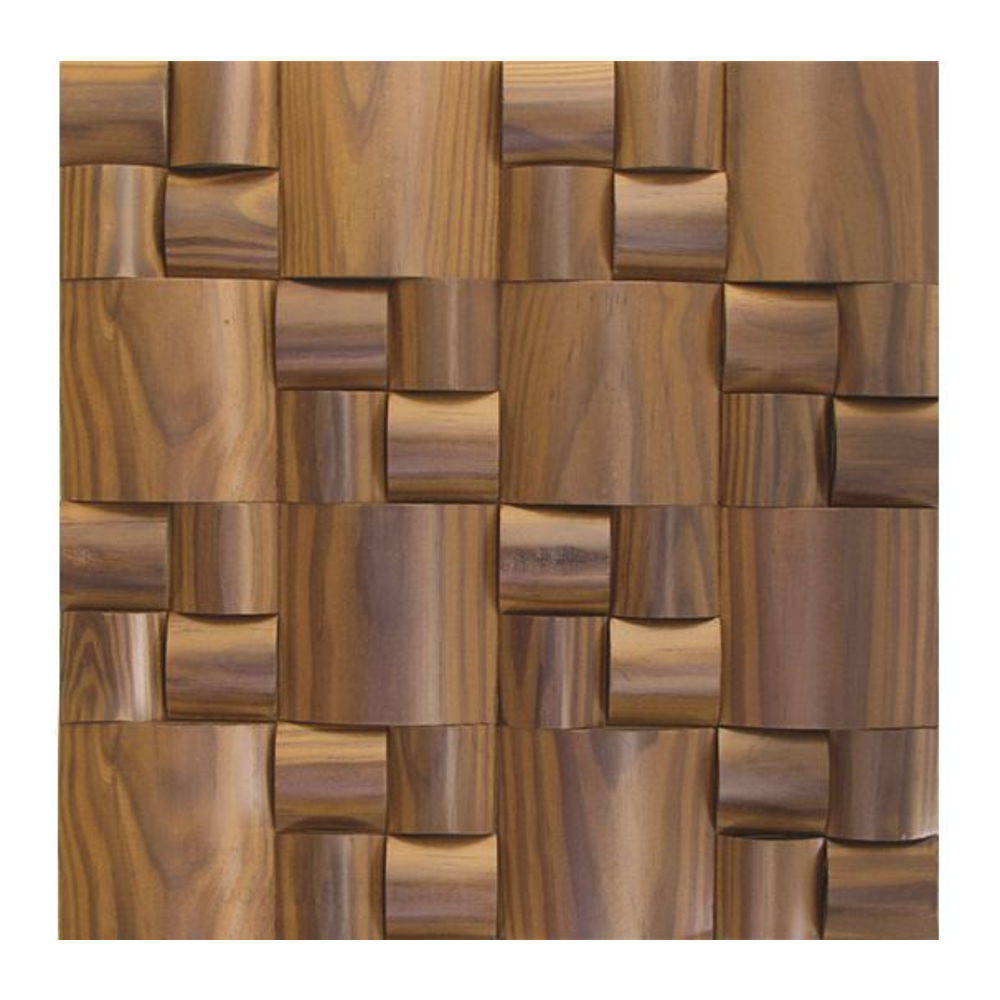 Thermowood US Pine Square Pattern Design Wood Mosaic Tiles