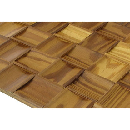 Thermowood US Pine Square Pattern Design Wood Mosaic Tiles