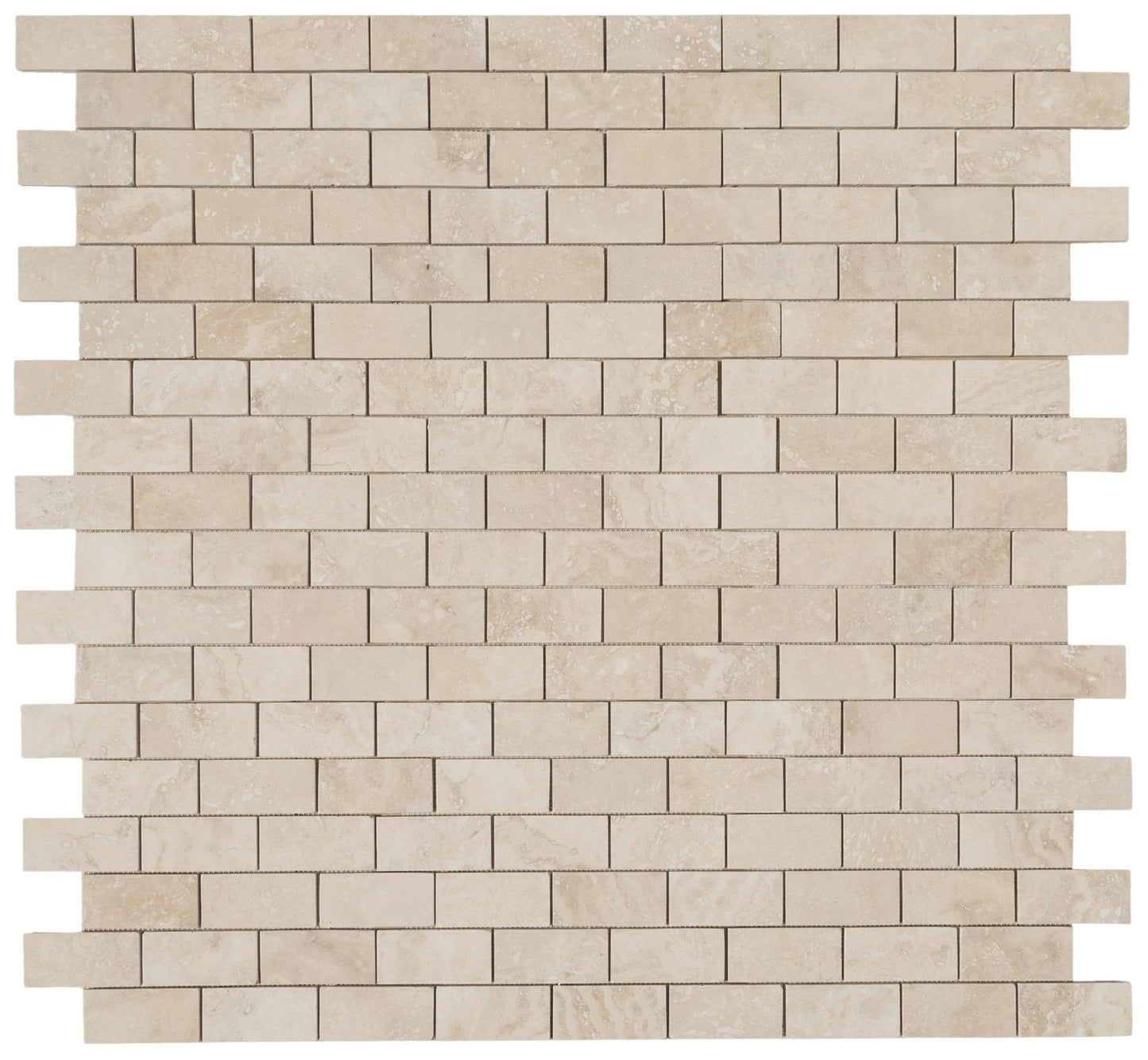 Light Beige Travertine Honed Mosaic Tile (10 sqft per box)